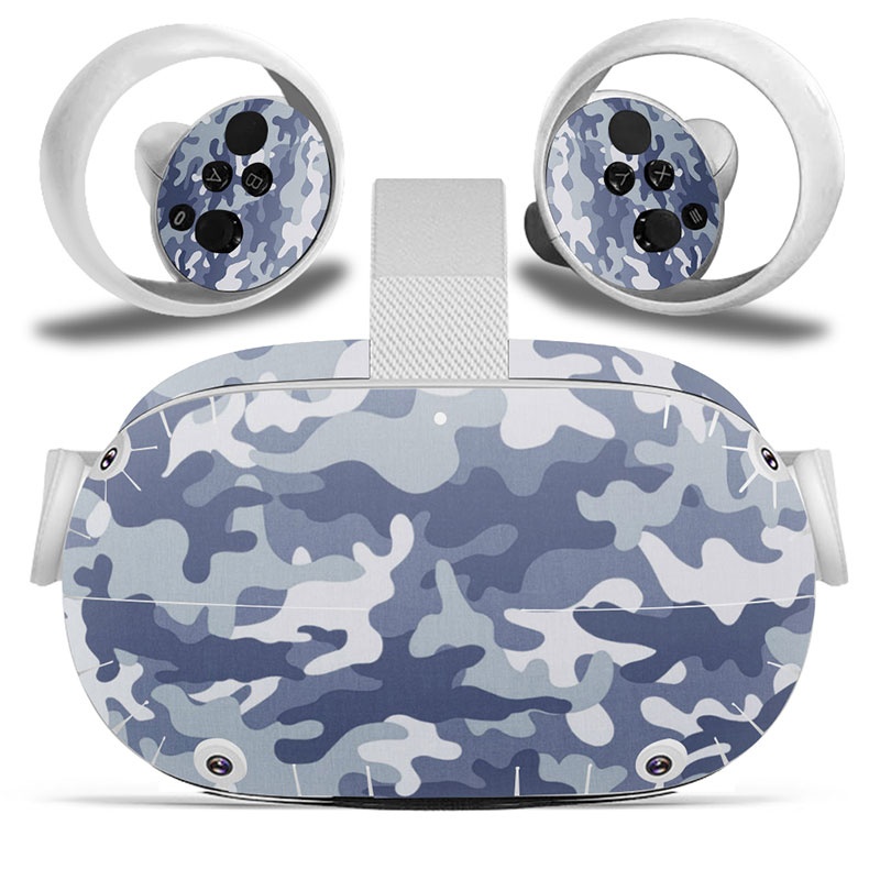 Amify Vinyl Skin Sticker for Oculus Quest 2 VR Headset Controller PVC Decals Cute Cartoon Wrap Cover for Oculus Quest 2 Accessories