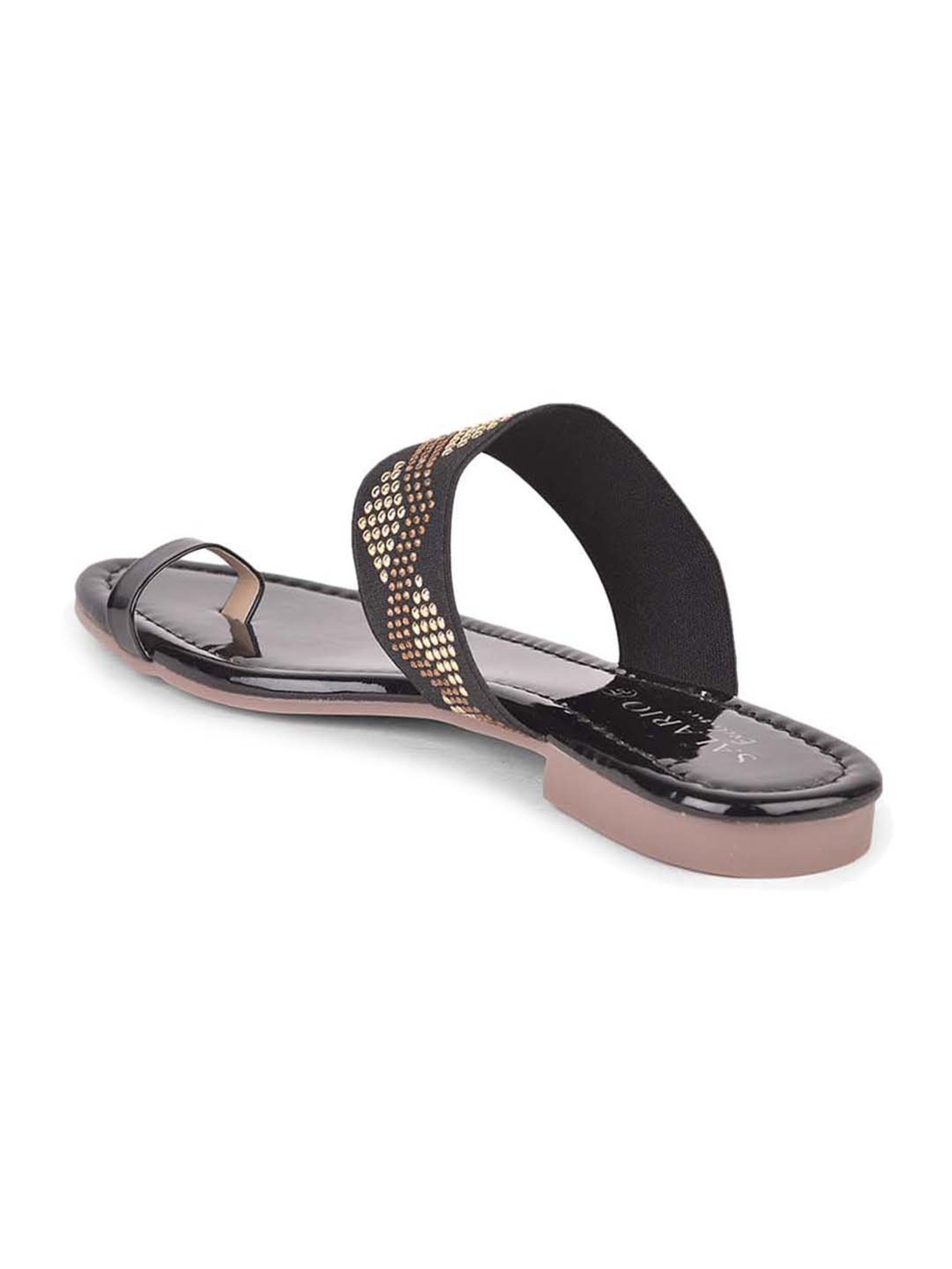Salario Women's Black Toe Ring Sandals