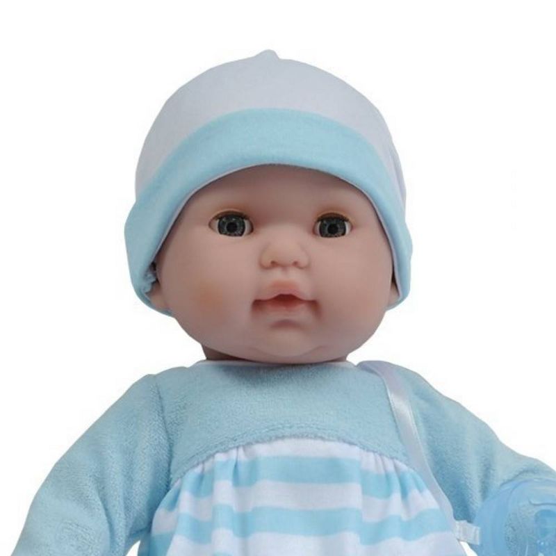 JC Toys Berenguer Boutique 10 Piece Gift Set Blue 15" Realistic Soft Body Baby Doll - Open/Close Eyes