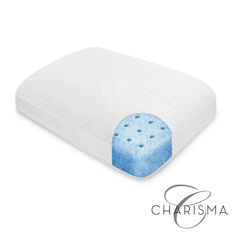 Charisma Luxury Gusseted Gel-Infused Oversized Memory Foam Pillow