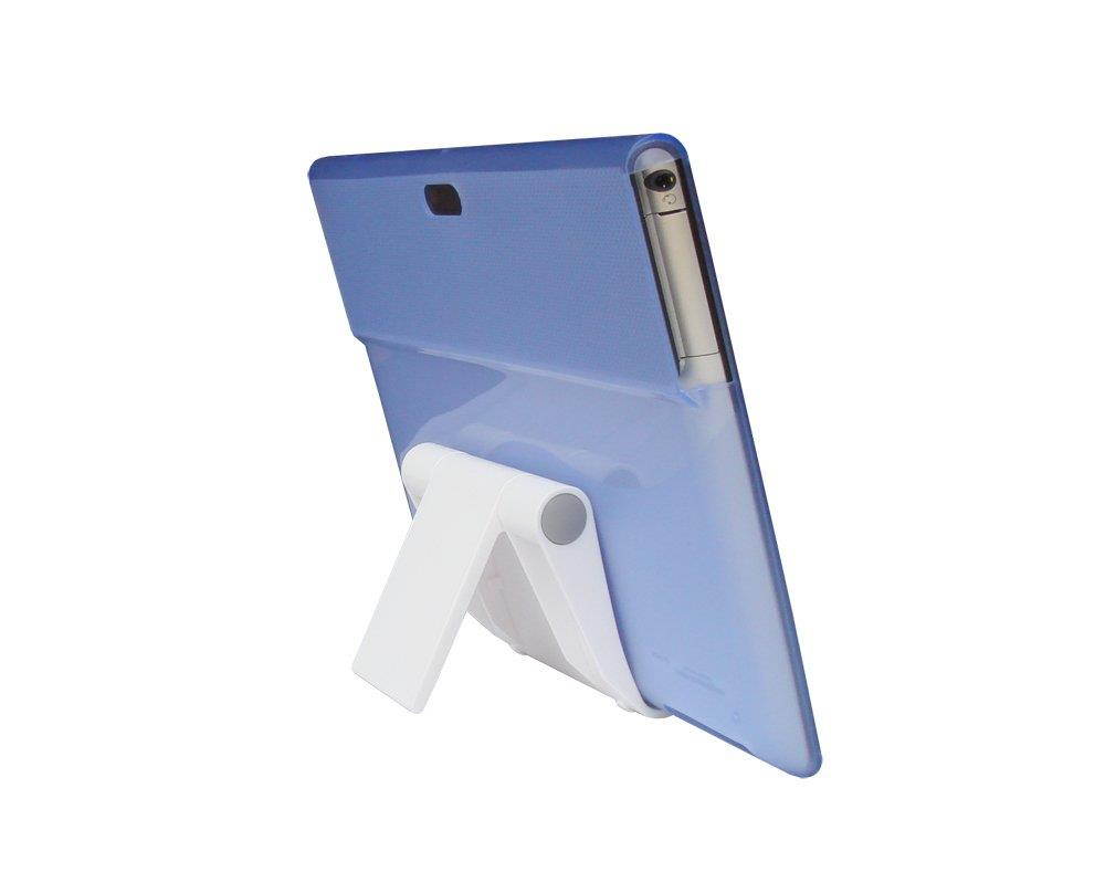 iShoppingdeals - Blue Gel TPU Cover Case and Multi-Angle View Tablet Stand Holder for Sony Xperia Tablet S (SGPT121US/SGPT122US/SGPT123US)