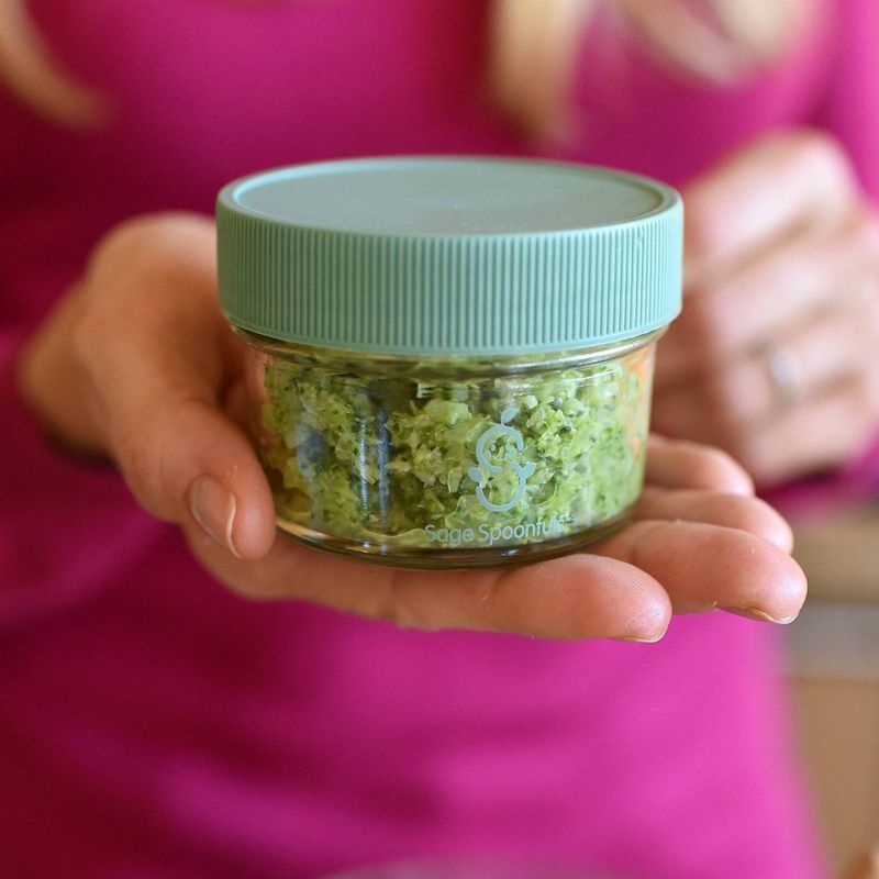 Sage Spoonfuls Glass Make in Bulk 6pk Baby Food Storage Container - Clear - 4oz/8oz