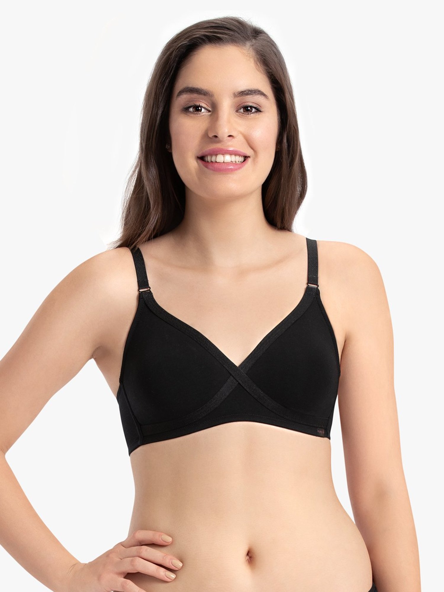 Every De by Amante Black Non Padded Non Wired Full Coverage Bra