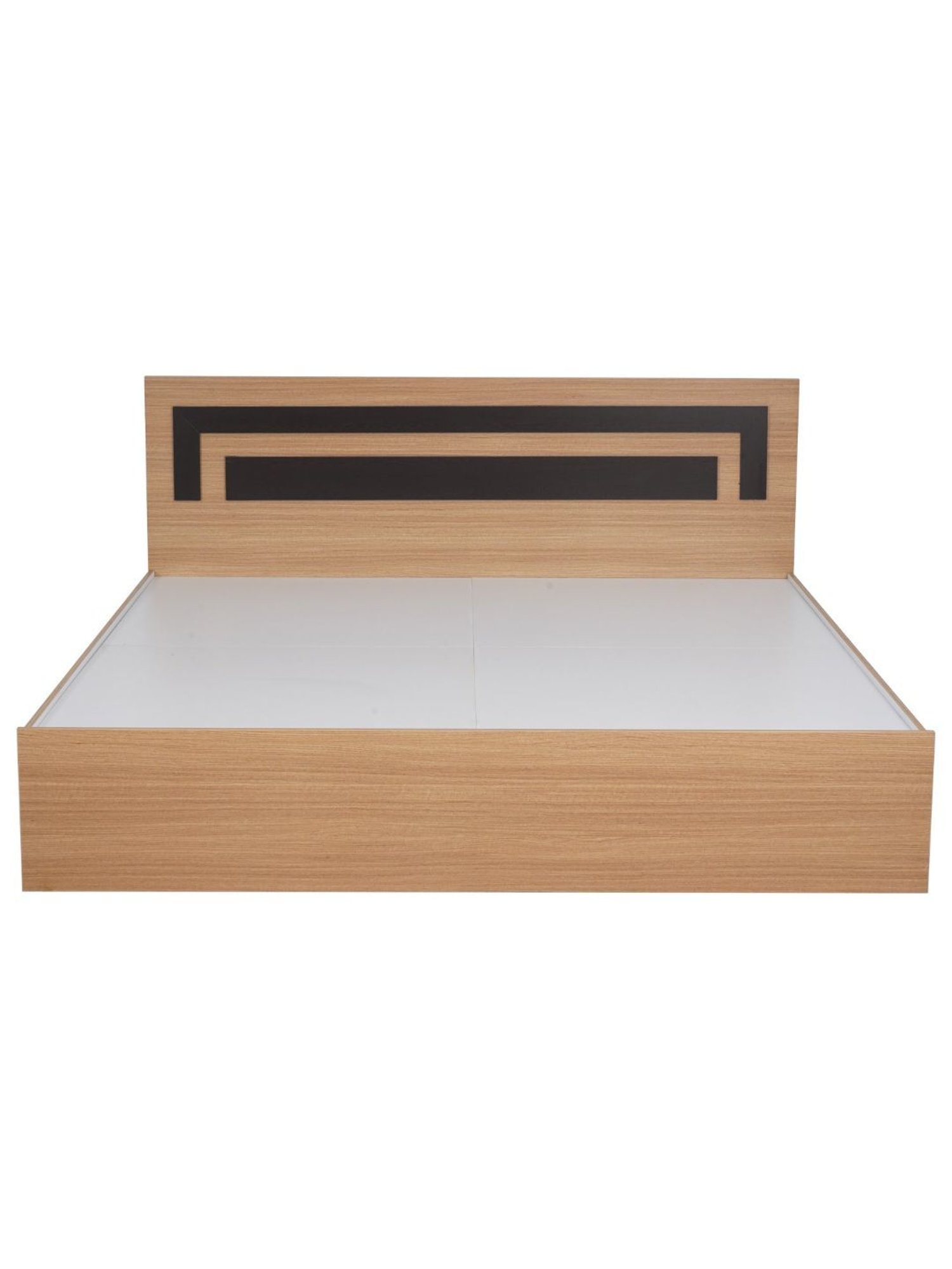 Duroflex Plush Brown Sheesham Wood Queen Bed in Honey Finish