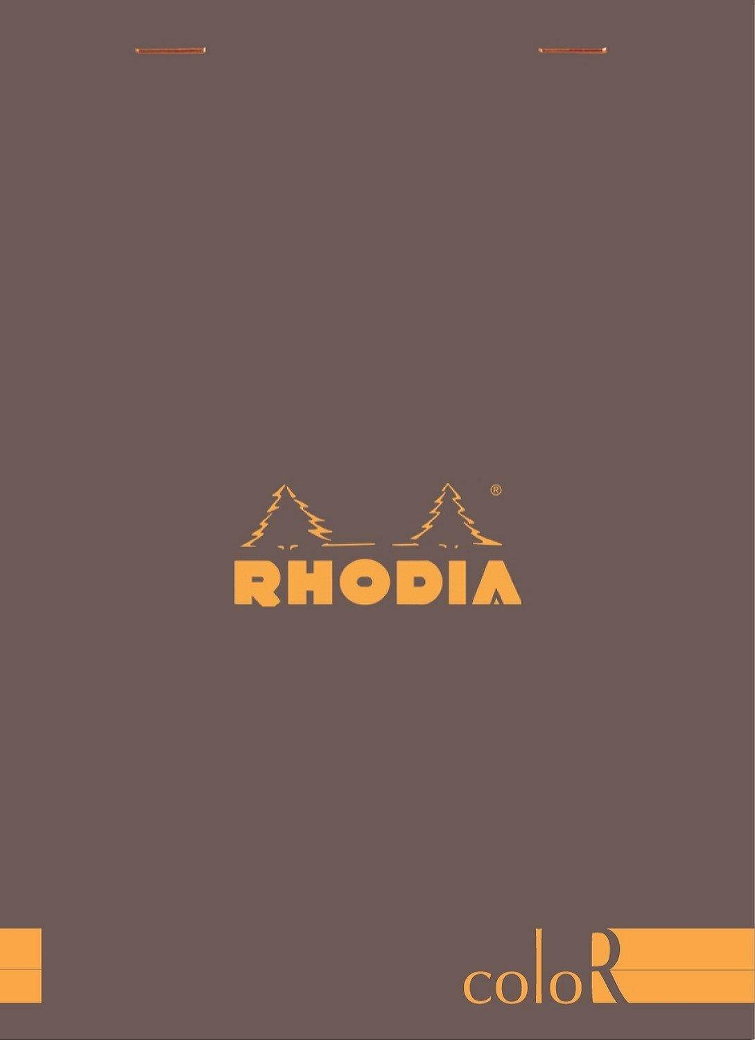 Rhodia A5 coloR Head Stapled Pad No16, Lined - Chocolate