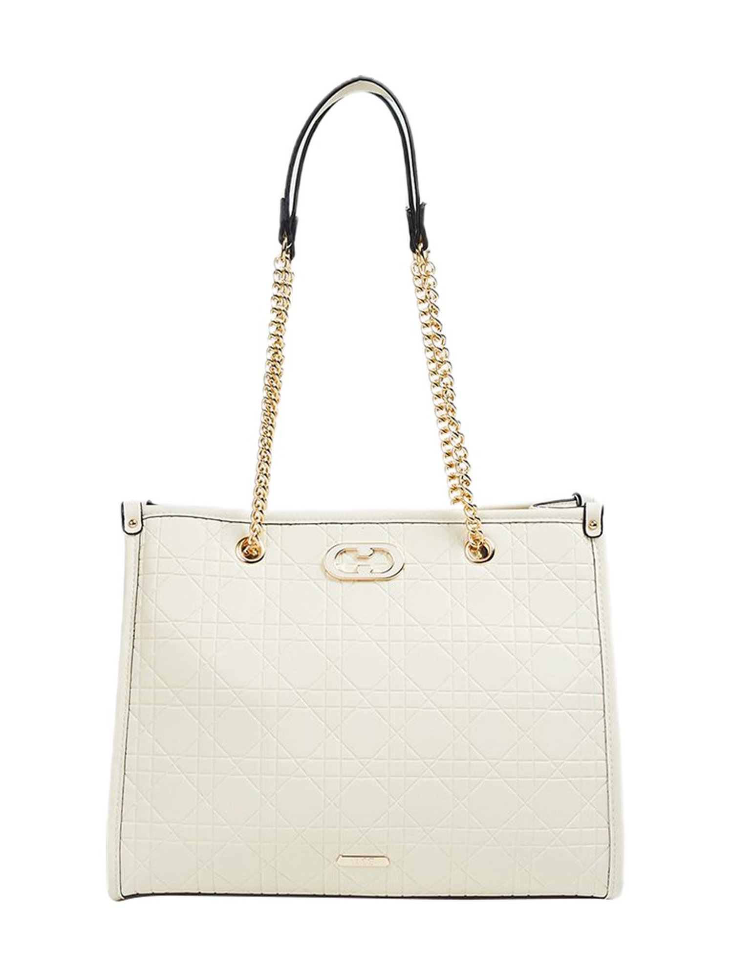 Code by Lifestyle White Textured Tote Bag