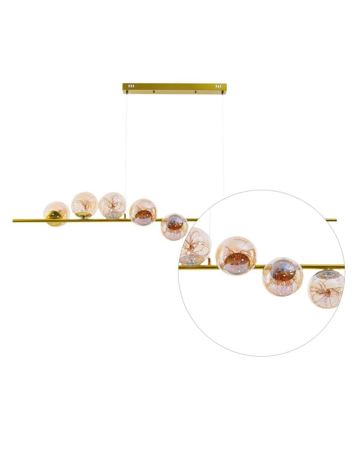 Kapoor E Illuminations Hardware Brass Glass Led Chandelier