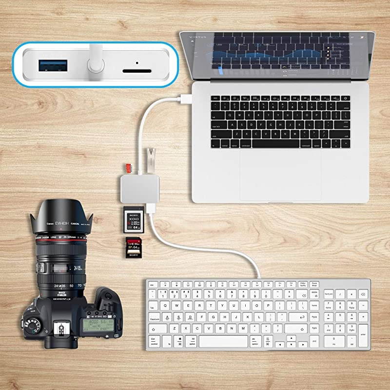 Version XQD Card Reader USB 30 SDHCXC TF Card Reader with USB30x2 Fast Speed Up to 5GbpsCompatible with Sony GM Series XQD and TFSDSDHC Cards for WindowsMac OS