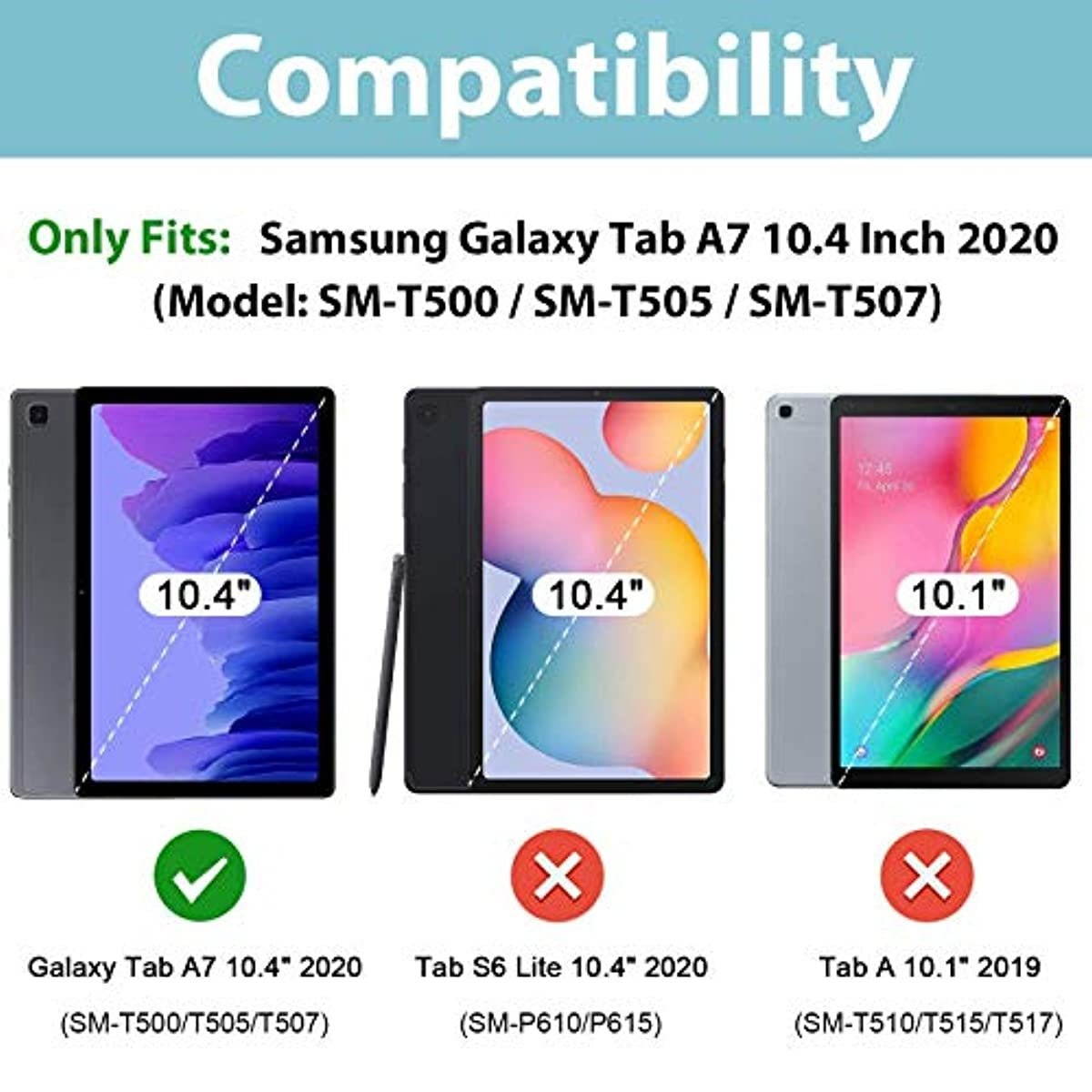 ProCase Galaxy Tab A7 Case 10.4 Inch 2020 Bundle with ProCase Samsung Galaxy Tab A7 10.4 2020 Kids Case