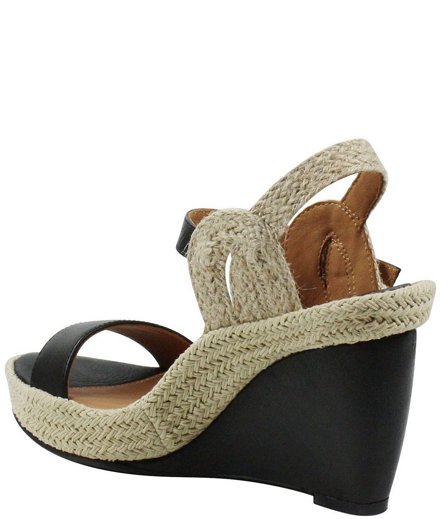 L'Amour Des Pieds Iditri Leather Jute Platform Wedge Sandals