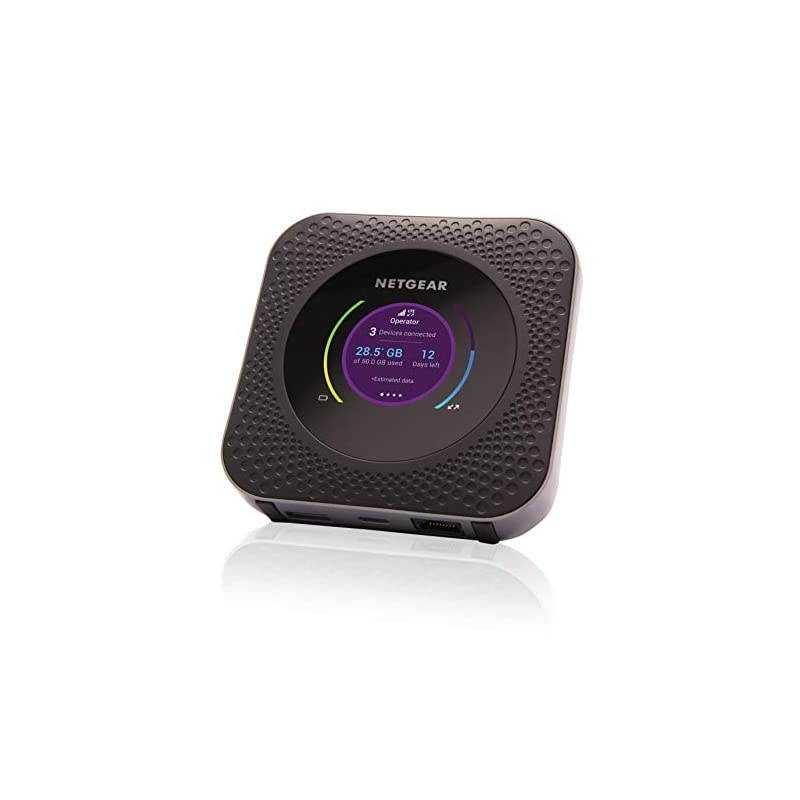 Nighthawk M1 Mobile Hotspot 4G LTE Router MR1100-100NAS - Up to 1Gbps Speed | Connect Up to 20 Devices | Create WLAN Anywhere | Unlocked to Use Any Sim Card-Contact Your Carrier for Data Plan