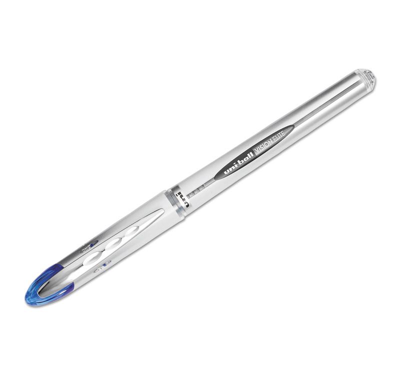 uni-ball VISION ELITE Roller Ball Stick Waterproof Pen Blue Ink Bold 69024