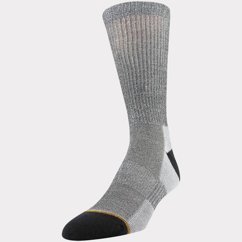 Signature Gold by GOLDTOE Men's Native Nomad Crew Fader Sport Stripe Socks 2pk - Black 6-12.5