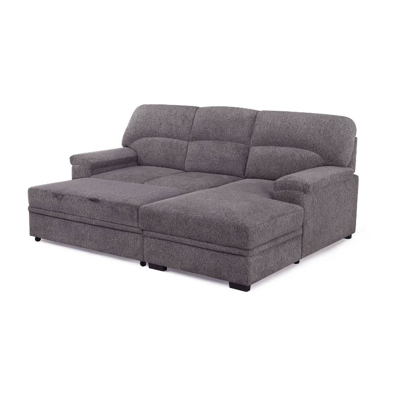 Tampa Sectional Sofa Ash Gray - Serta