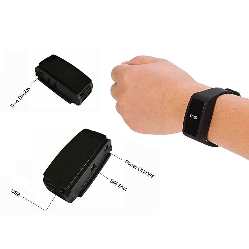 Watch Digital Audio Recorder 8GB Voice Activated RecorderPortable Sound Recorder with Playback and MP3 FunctionBlack