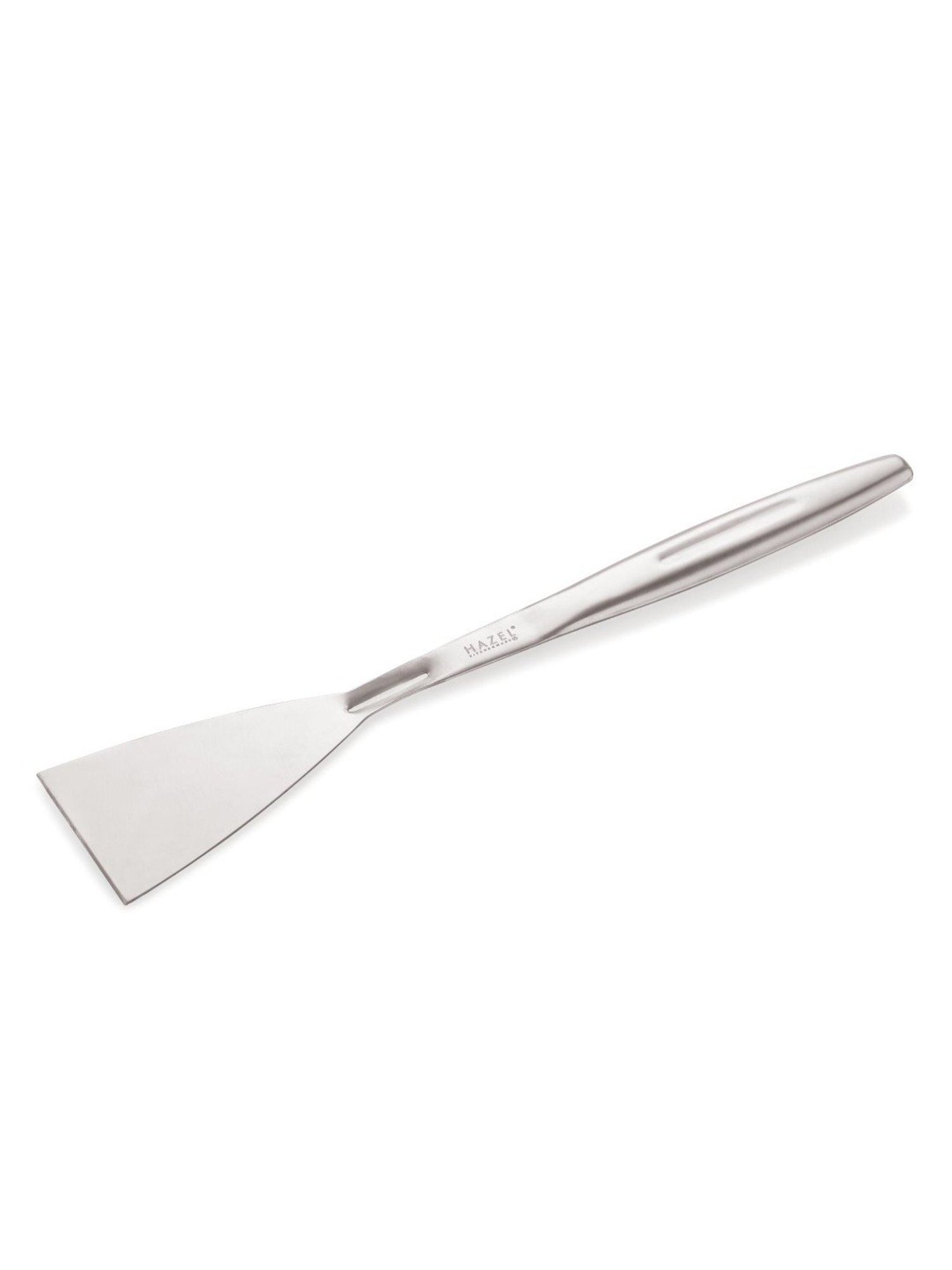 HAZEL Silver Stainless Steel Spatula with Beveled Edge