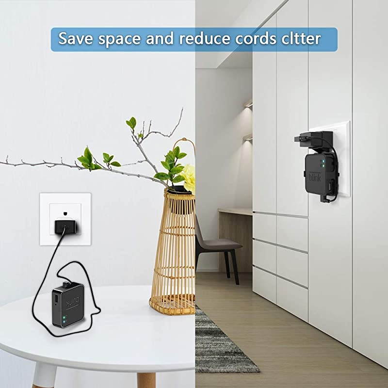 Outlet Wall Mount Hanger Holder Stand for Blink Sync Module,Bracket Holder for Blink XT Blink XT2 Outdoor and Indoor Security Camera with Easy Mount and No Messy Wires or Screws(2 Pack)