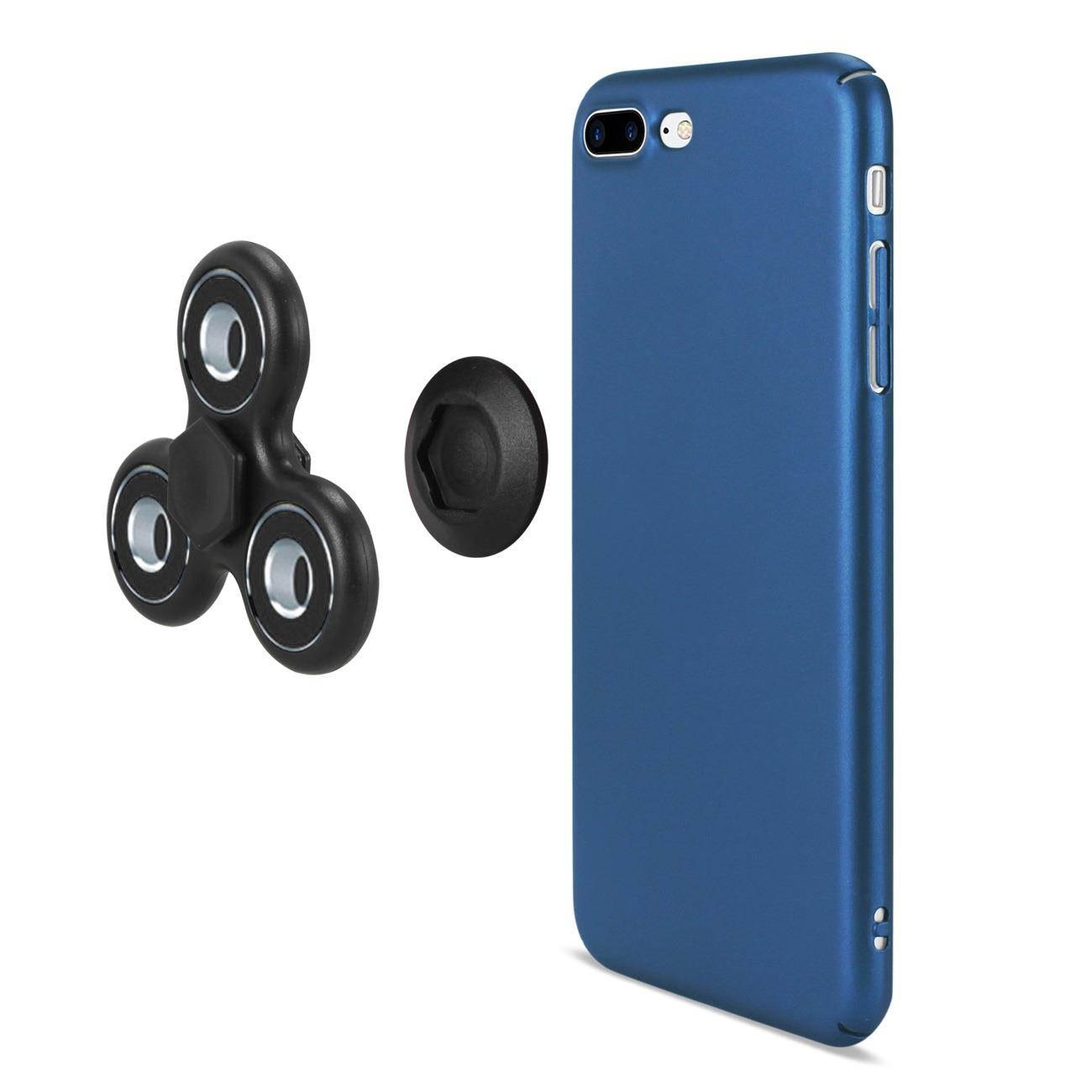 REIKO IPHONE 7 PLUS/ 6 PLUS/ 6S PLUS CASE WITH LED FIDGET SPINNER CLIP ON IN NAVY