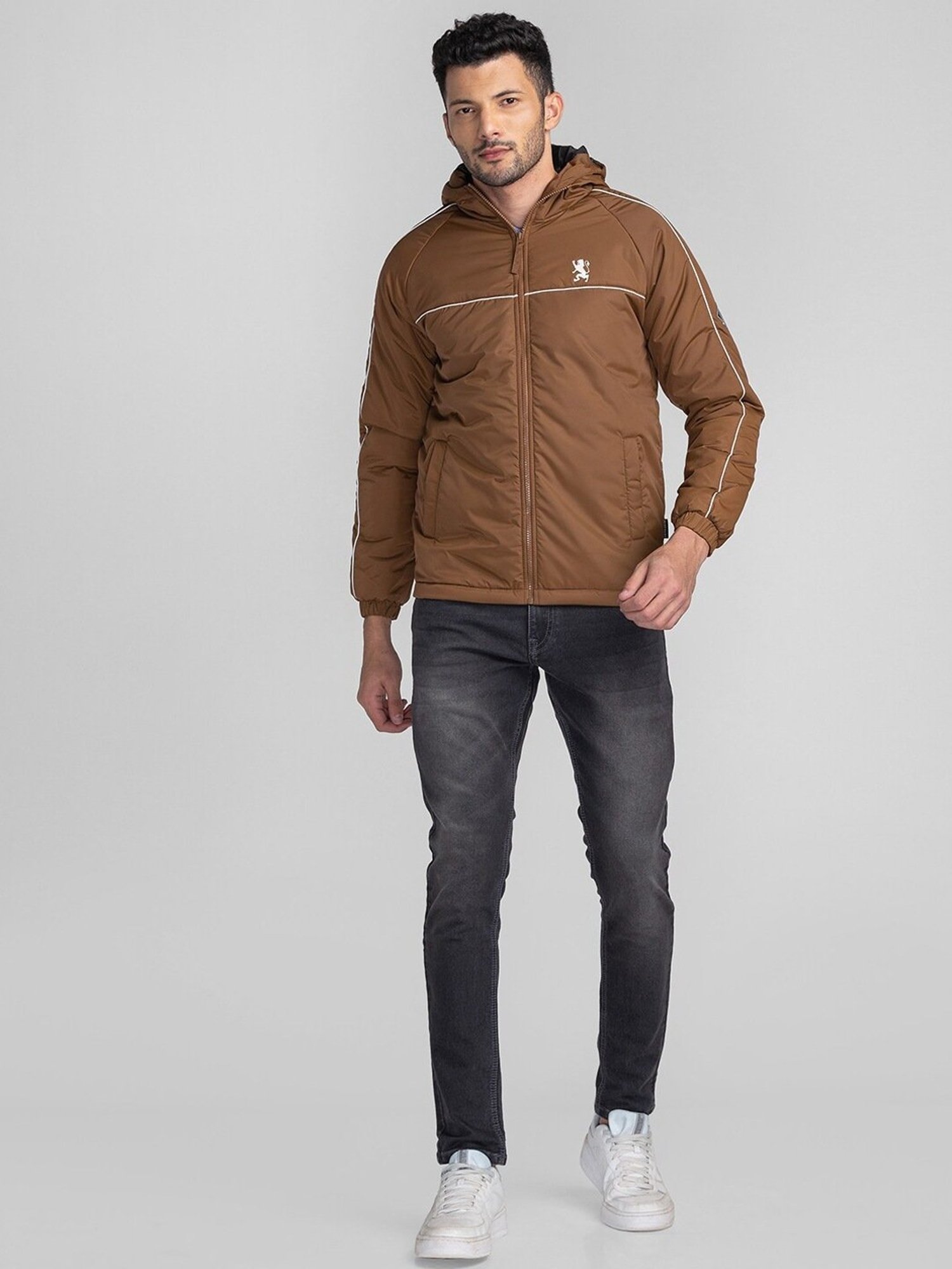 Giordano Brown Regular Fit Hooded Jacket