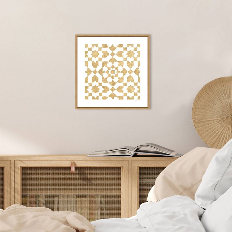 16" x 16" Simply Elegant XVI by Nancy Green Framed Canvas Wall Art - Amanti Art