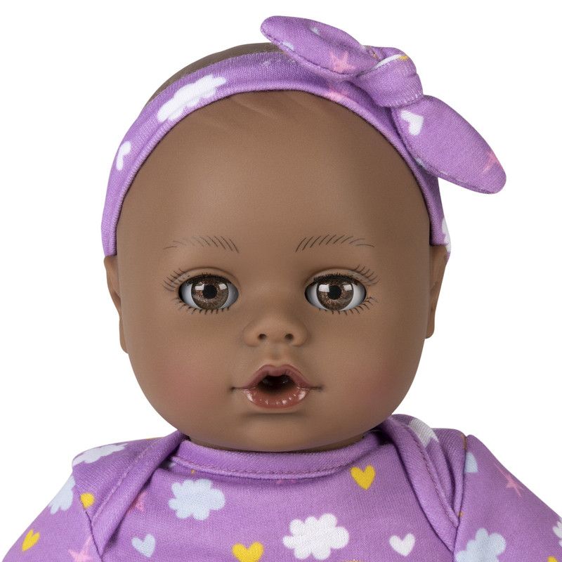 Adora Playtime Black Baby Doll Purple Dreams, 13 inch Open/Close Eyes, Baby Toy Gift for Age 1+
