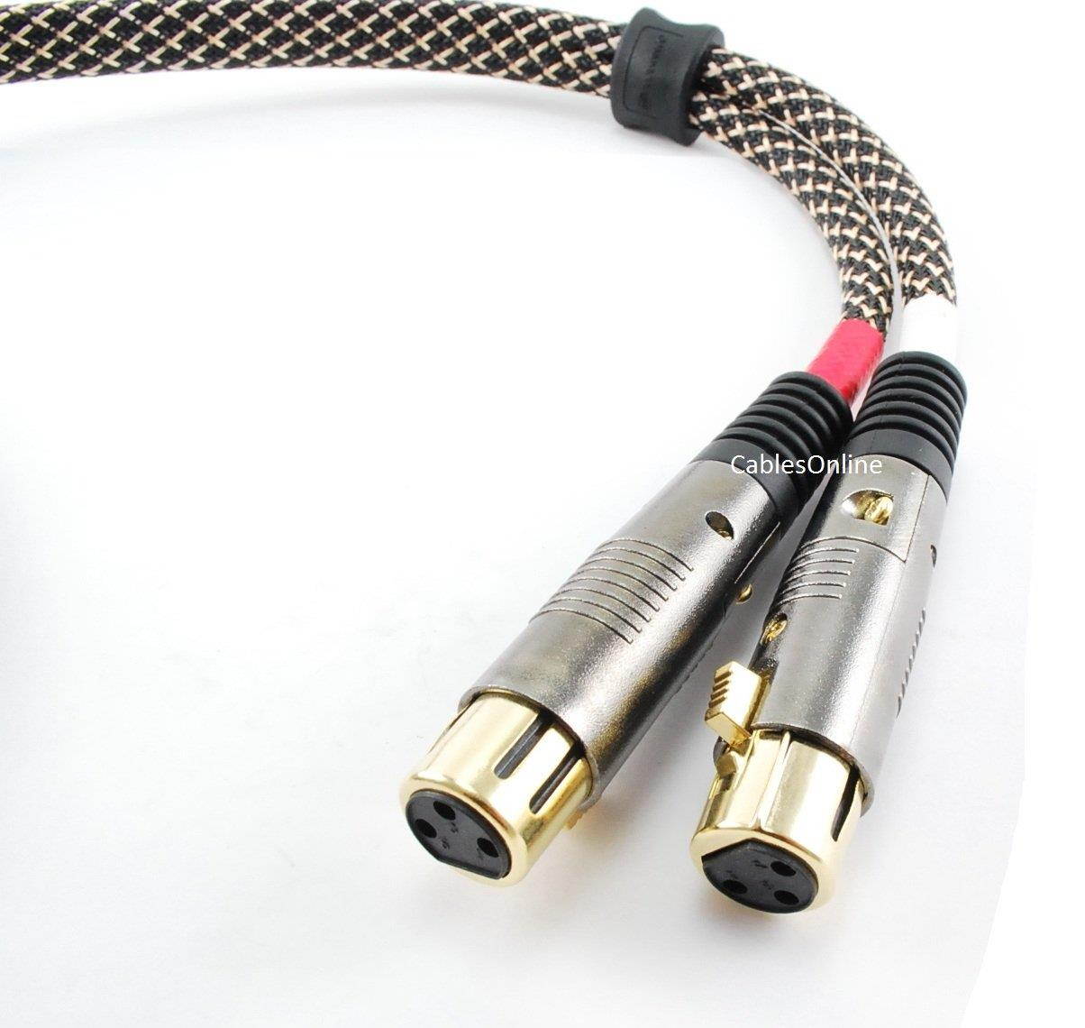 6ft Pro Series 2-RCA Male to 2-XLR Female Audio Cable , CablesOnline XR-A106S