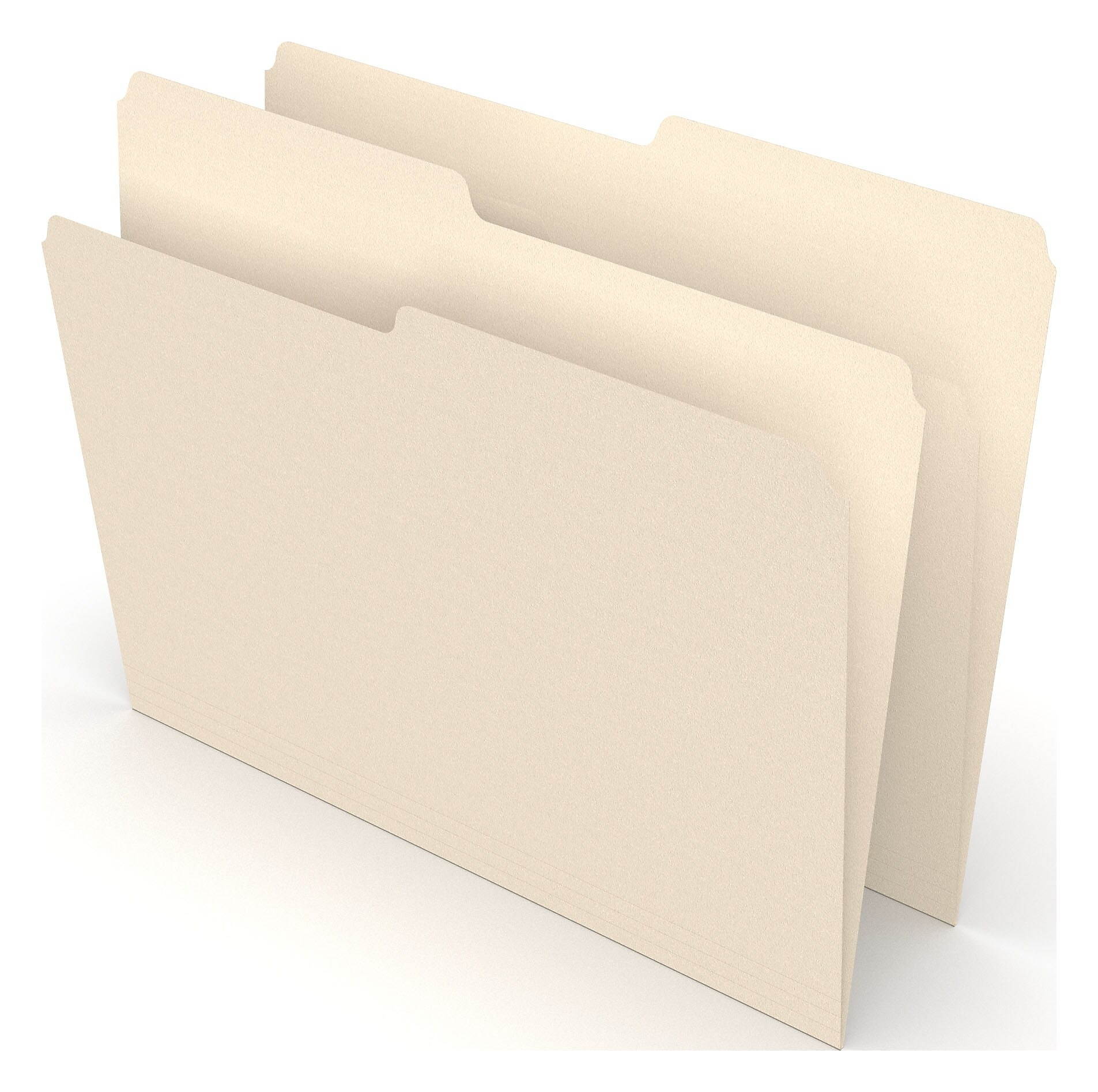 MyOfficeInnovations Manila File Folders Letter 2 Tab Assorted Positions 100/Box