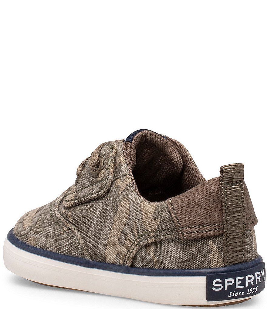 Sperry Boy's Spinnaker Jr Camo Print Washable Sneaker Crib Shoes (Infant)