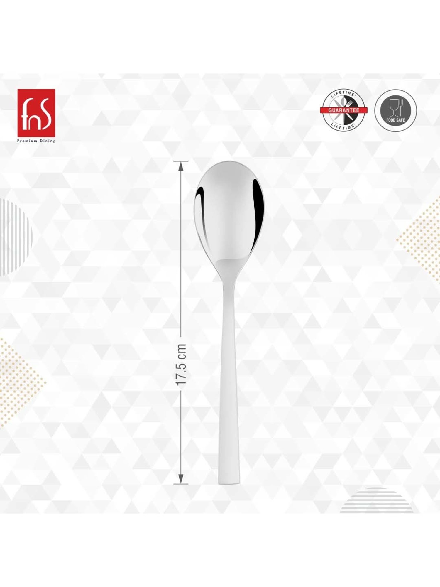 Sumeet S.S.Big Serving&Cooking Spoon Set-5pc(1 Turner,1Serving Spoon,1Skimmer,1Basting Spoon,1Ladle)
