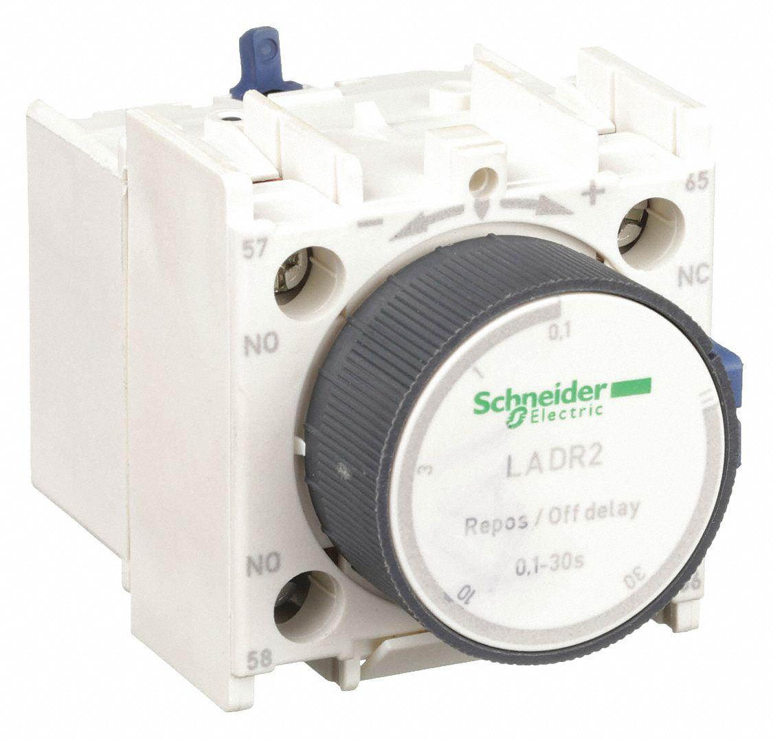 SCHNEIDER ELECTRIC LADR2 IEC Timer Module,1NO/1NC,.1 to 30sec