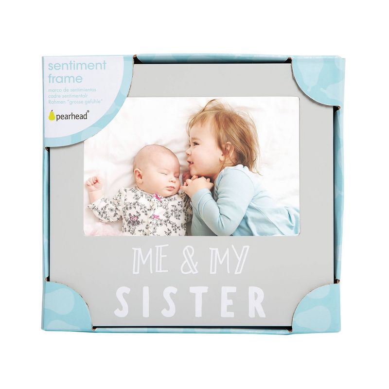 Pearhead Sentiment Me And My Sister Frame 4" x 6" Gray