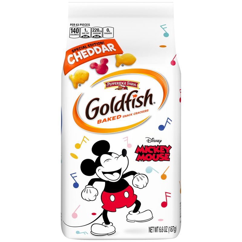 Pepperidge Farm Goldfish Special Edition Disney Mickey Mouse Cheddar Crackers - 6.6oz