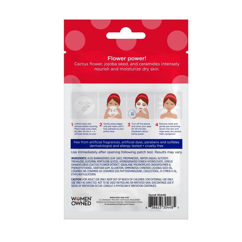 Miss Spa Cactus Flower Sheet Mask - 0.88oz