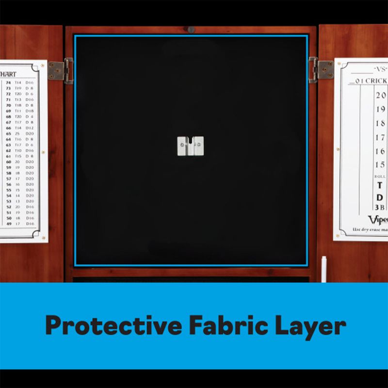 Viper Metropolitan Cinnamon Finish Sisal Bristle Steel Tip Dartboard Cabinet