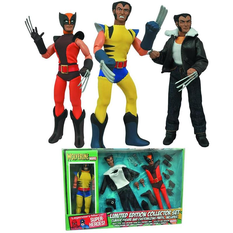 Diamond Select Marvel Wolverine 8 Inch Retro Action Figure Set