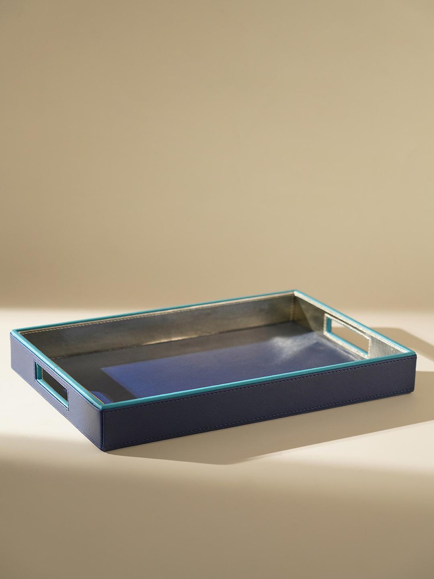 Pure Home and Living Blue MDF Solid Tray