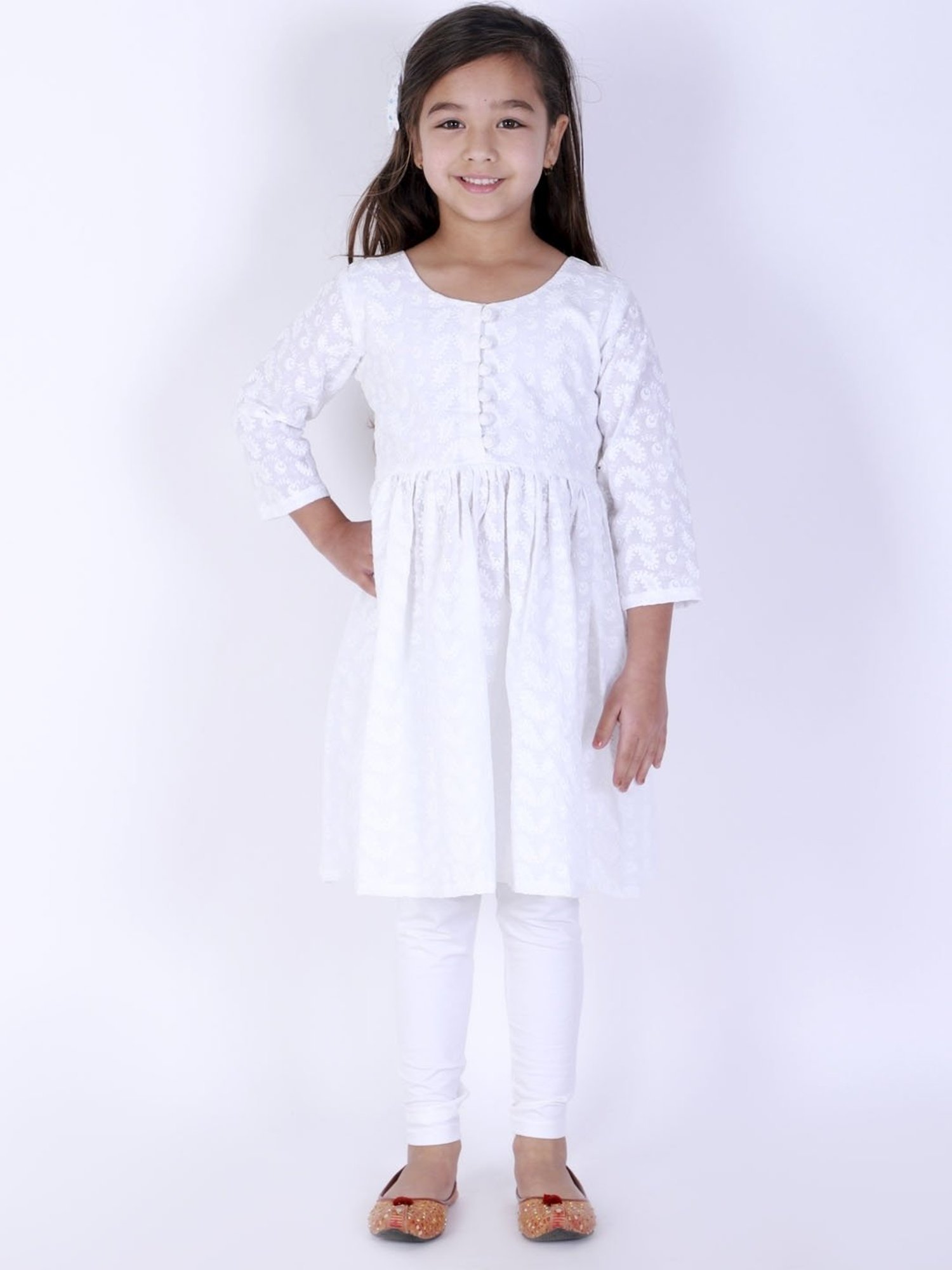 Many Frocks Kids Blue Embellished Top with Plazzos