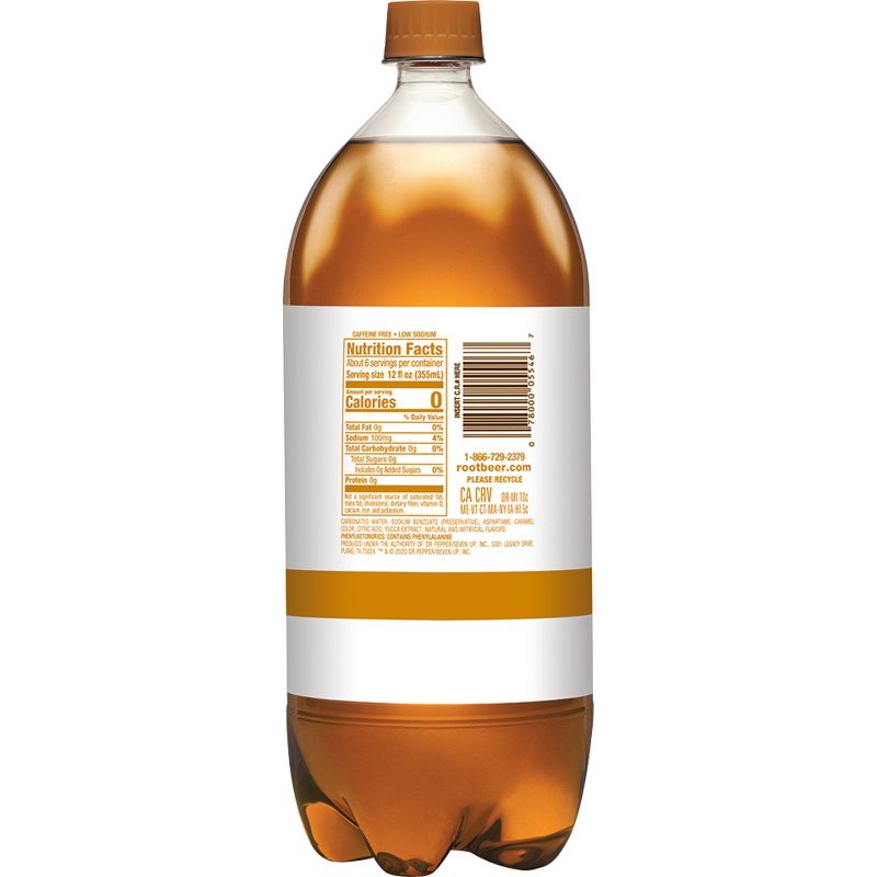 A&W Zero Sugar Cream Soda - 2 Liter Bottle