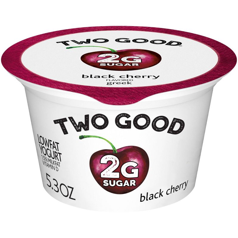 Dannon Two Good Black Cherry Greek Yogurt - 5.3oz