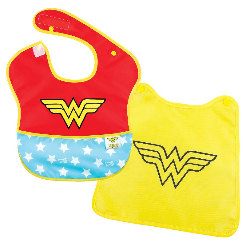 Bumkins Baby Girls' Wonderwoman Waterproof Superbib With Cape