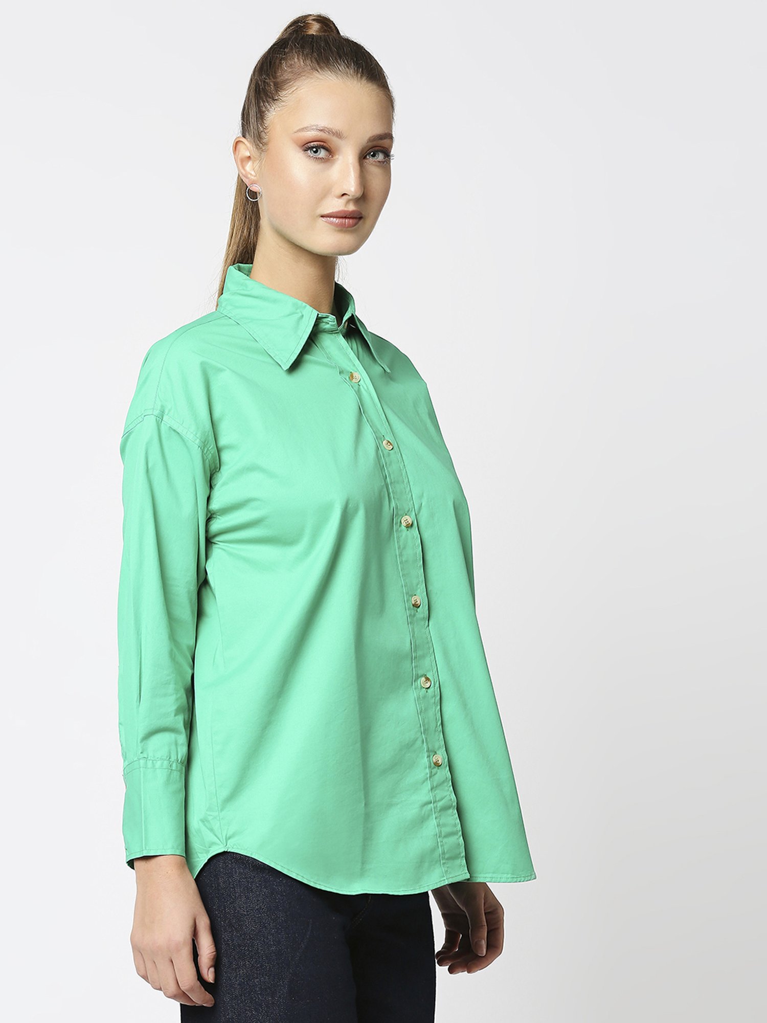 Remanika Green Pure Cotton Shirt