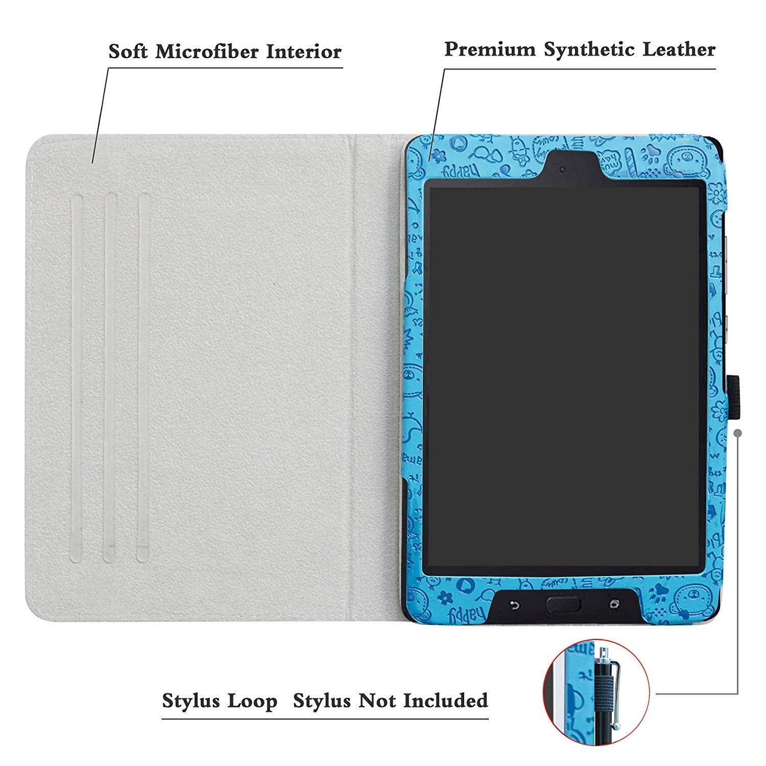 ZenPad Z8s ZT582KL / Z8 ZT582KL-VZ1 Rotating Case,Mama Mouth 360 Degree Rotary Stand With Cute Pattern Cover For 7.9" Asus ZenPad Z8s ZT582KL / Z8 ZT582KL-VZ1 Android 7.0 Tablet,Blue