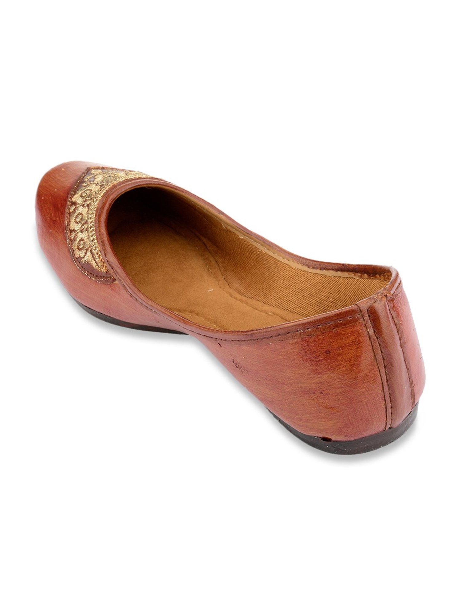 Desi Colour Women's Camel Ethnic Juttis