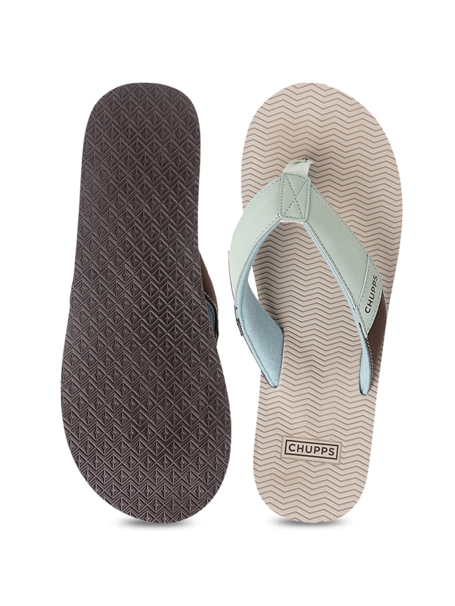 Chupps Men's Grey Flip Flops