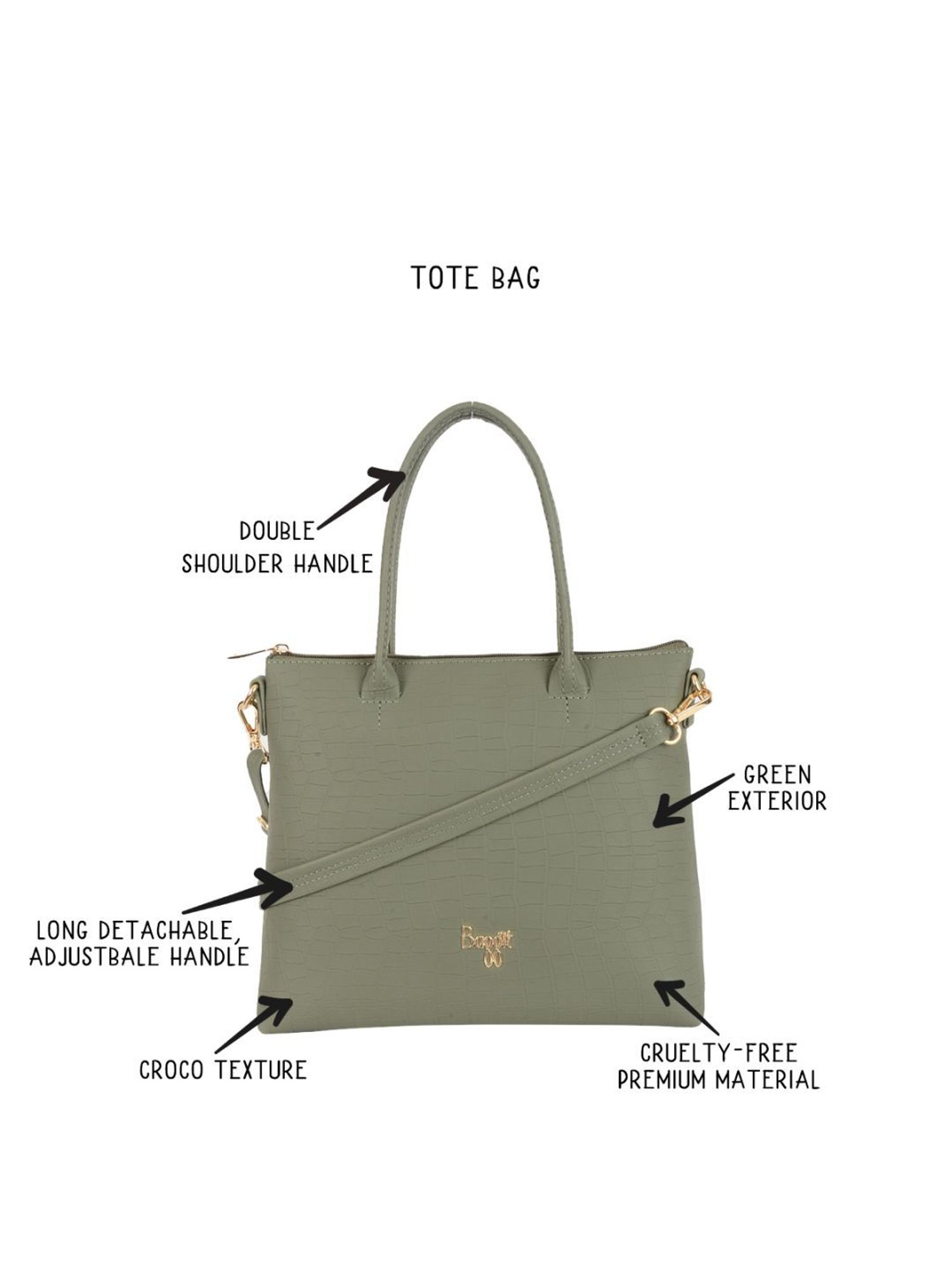 Tohl Avon Black Solid Medium Handbag