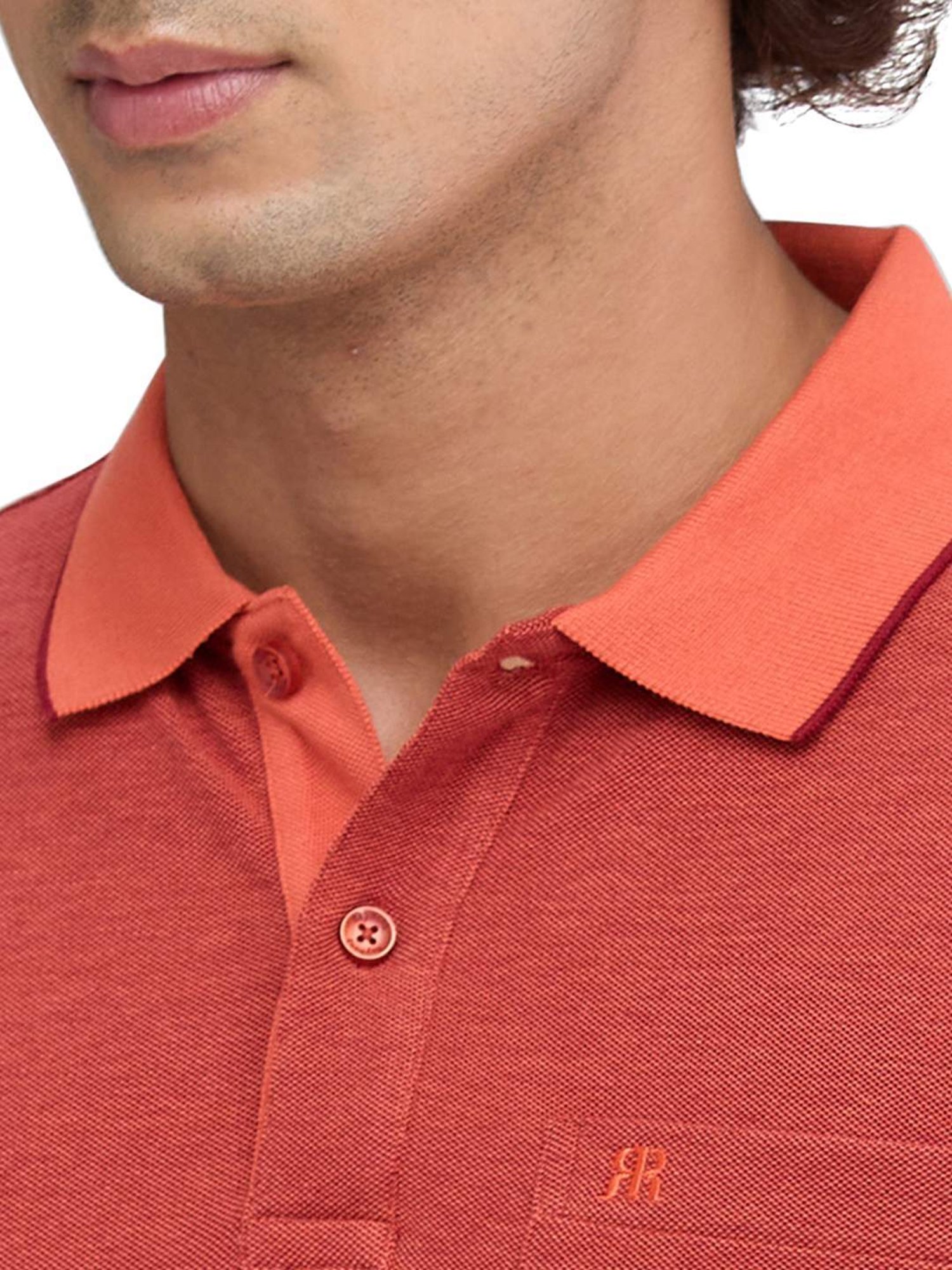 Raymond Orange Slim Fit Polo T-Shirt
