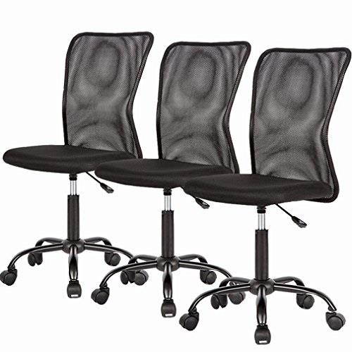 3pc black mesh office chair