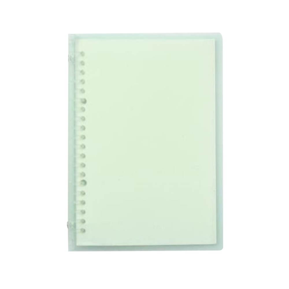 Transparent A5 Refillable Notebook 20 Rings/Holes Loose Leaf Binder Flexible Waterproof PP Cover 30 Sheets Ruled Lined Paper Refillable Binder for Office Home School Students Supplies
