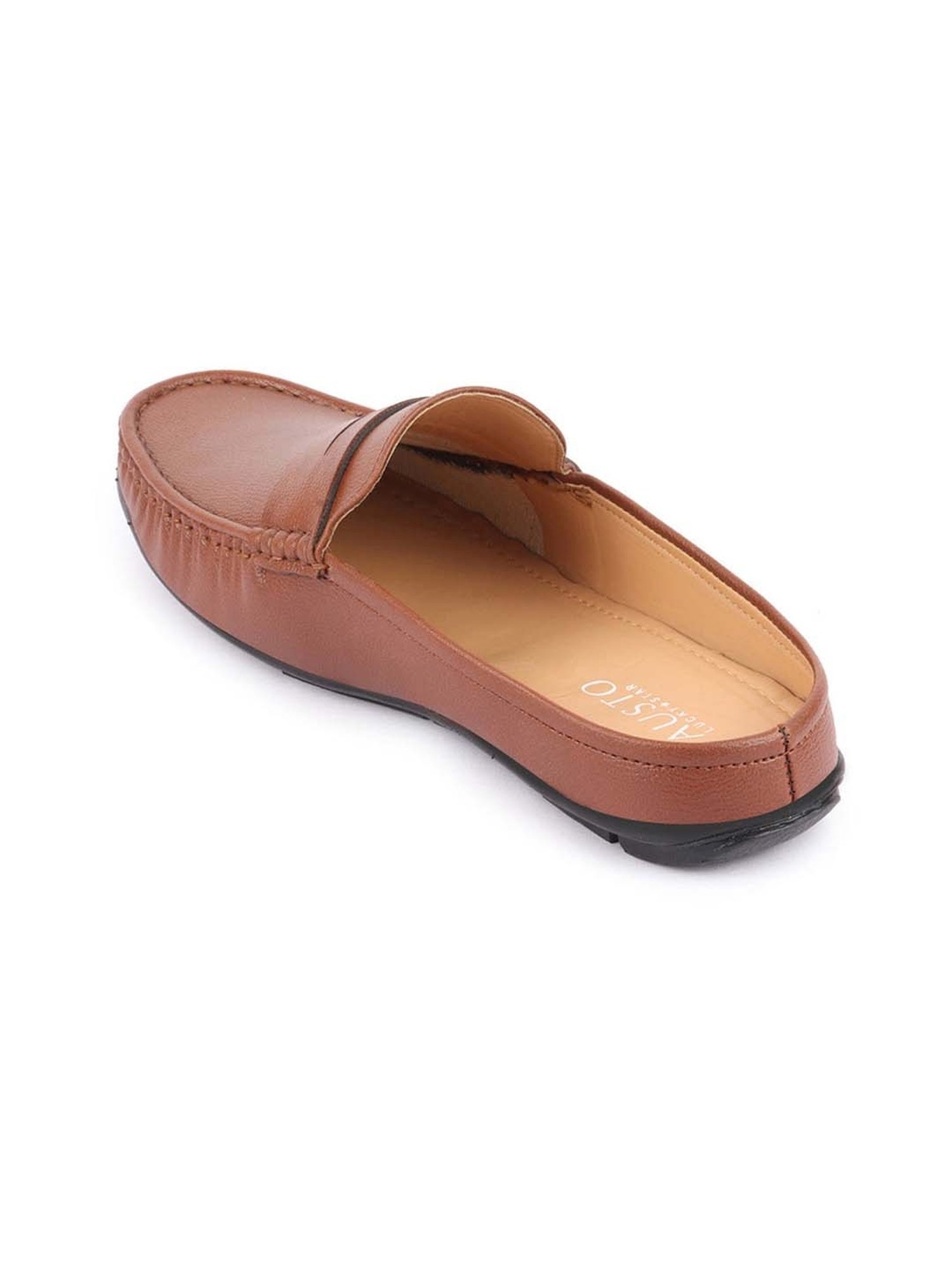 Fausto Men's Tan Mule Shoes