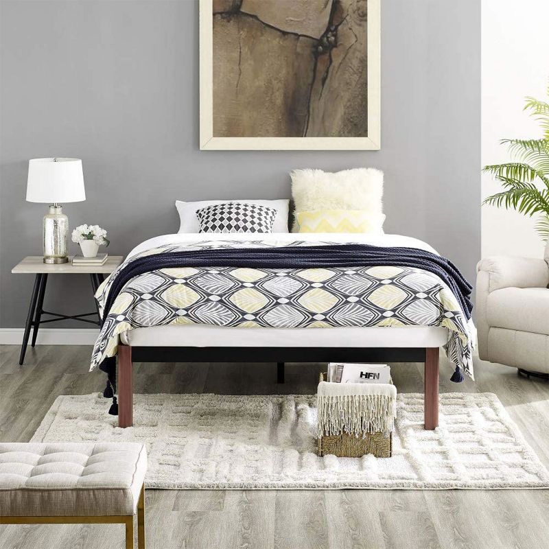 Classic Brands DeCoro Devon Modern Style Wood Slat and Metal Platform Bed Frame with 14 Inch Legs and No Box Spring Required, King Size